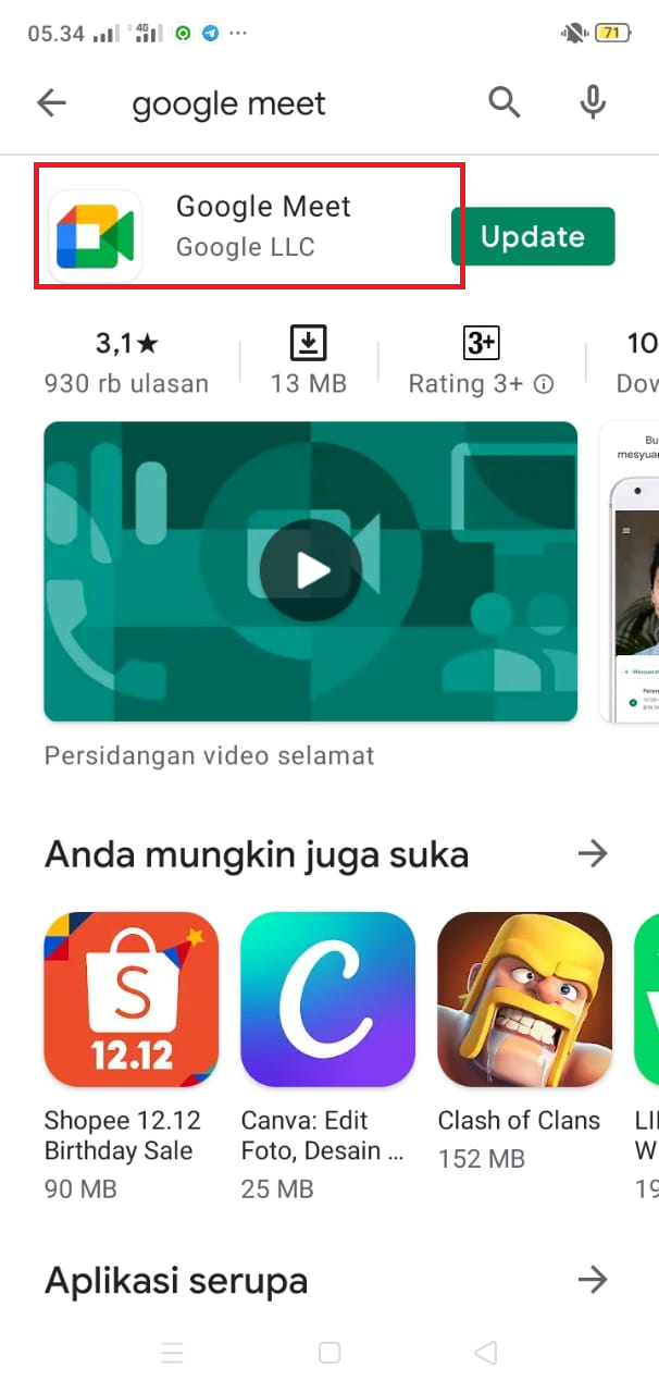 Cara Google Meet di HP 1