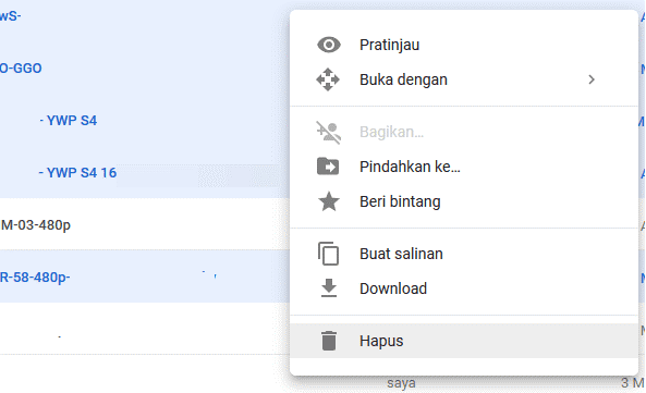 Cara Hapus Google Drive