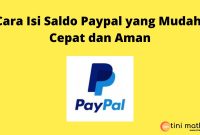 Cara Isi Saldo Paypal