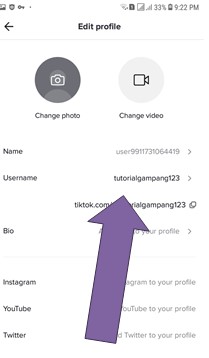 Cara Mengubah ID Tiktok menu user name
