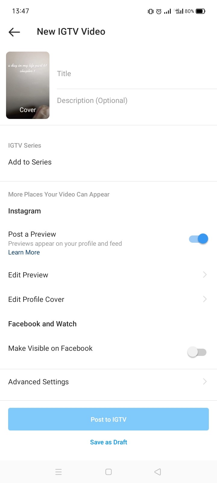 Cara upload video Instagram 3 menit 3